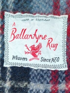 Ballantyne Plaid Wool "Rug" Throw - Blue, Red & Gray